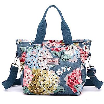 NICOLE & DORIS Womens Totes Bag Casual Shoulder Bag Large Multi Pocket Handbag Top Handle Shopping Bag Colourful Weekend Bag Crossbody Bag for School Work Travel Blue Bouquet NICOLE & DORIS Womens Totes Bag Casual Shoulder Bag Large Multi Pocket Handbag Top Handle Shopping Bag Colourful Weekend Bag Crossbody Bag for School Work Travel Blue Bouquet
