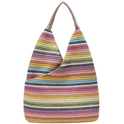 Generic Women's Stylish Straw Tote Clutch Large Capacity Summer Travel Pouch Lightweight Trendy Shoulder Bag for Daily Use Generic Women's Stylish Straw Tote Clutch Large Capacity Summer Travel Pouch Lightweight Trendy Shoulder Bag for Daily Use
