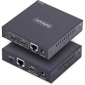 StarTech .com HDMI KVM Extender Over IP Network, 4K 60Hz, Driverless, HDMI and USB Over Ethernet/CAT6, AVoIP, Tx/Rx Kit StarTech .com HDMI KVM Extender Over IP Network, 4K 60Hz, Driverless, HDMI and USB Over Ethernet/CAT6, AVoIP, Tx/Rx Kit