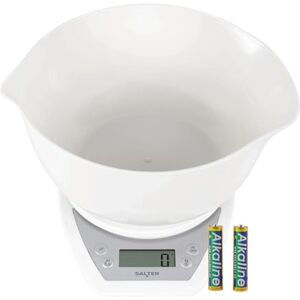 Salter 1024 WHDR14 Dual Pour Digital Kitchen Scale Includes 2L Mixing Bowl, Wide & Narrow Pouring Spouts for Wet & Dry Ingredients, Measure Liquids, Add & Weigh, Easy Read LCD Display, 5kg Capacity Salter 1024 WHDR14 Dual Pour Digital Kitchen Scale Includes 2L Mixing Bowl, Wide & Narrow Pouring Spouts for Wet & Dry Ingredients, Measure Liquids, Add & Weigh, Easy Read LCD Display, 5kg Capacity