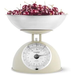 Salter Timeless Mechanical Kitchen Scale – Cooking Scale, 2L Dishwasher Safe Bowl, Easy-Read Dials, Large Digits, No Batteries, Retro Design, 5kg Capacity, Weigh Ingredients, Classic Look, Cream Salter Timeless Mechanical Kitchen Scale – Cooking Scale, 2L Dishwasher Safe Bowl, Easy-Read Dials, Large Digits, No Batteries, Retro Design, 5kg Capacity, Weigh Ingredients, Classic Look, Cream