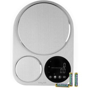 Salter Dual Platform Scale – Electronic Baking Scale, Stainless Steel, Large 5kg Platform, Small 500g Precision Platform, Tare Function, Liquid Measurement, Imperial/Metric, Digital LED Display Salter Dual Platform Scale – Electronic Baking Scale, Stainless Steel, Large 5kg Platform, Small 500g Precision Platform, Tare Function, Liquid Measurement, Imperial/Metric, Digital LED Display