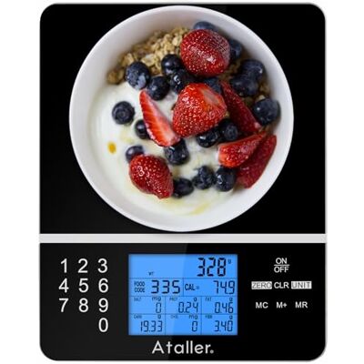 Ataller - Food Nutrition Scale - Black - digital kitchen scale Ataller - Food Nutrition Scale - Black - digital kitchen scale