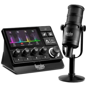 Hercules Stream Essentials Kit Stream 200 XLR gaming audio controller for PC + XLR mic + Voicemod Pro (3 months) Sound Card & Submixes for Streamers Hercules Stream Essentials Kit Stream 200 XLR gaming audio controller for PC + XLR mic + Voicemod Pro (3 months) Sound Card & Submixes for Streamers
