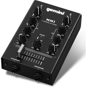 Gemini MM1 2-Channel Compact Pocket Sized DJ Mixer (Black) Gemini MM1 2-Channel Compact Pocket Sized DJ Mixer (Black)