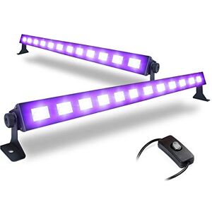 beamz 2X LED BAR Black Light UV Tube Ultraviolet Strip Lighting Mobile DJ Disco 12x 3W