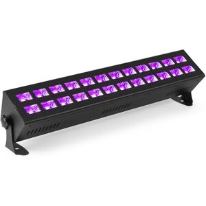 BeamZ BUV243 LED UV Light Bar with Ultraviolet Blacklight DJ Party Effect - High Output 24x3W and DMX Control