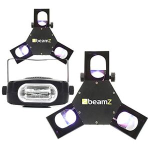 beamz 2x LED DMX Triple Flex Scanner Disco Party Lights + Mobile DJ High Powe...