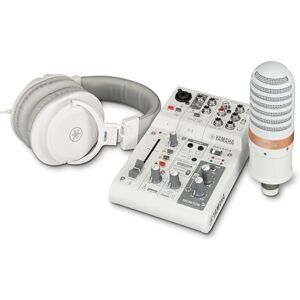 Yamaha AG03MK2 All-in-One Live Streaming Pack, Includes 3-Channel Mixer, Condenser Mic and Headphones, for Windows, Mac, iOS and Android, in White Yamaha AG03MK2 All-in-One Live Streaming Pack, Includes 3-Channel Mixer, Condenser Mic and Headphones, for Windows, Mac, iOS and Android, in White