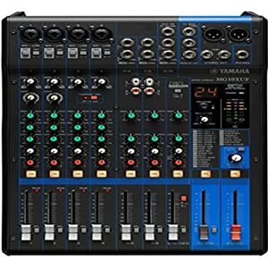 Yamaha MG10XUF Mixing Console Compact Mixer with 10 Input Channels, SPX Digital Effects, USB Audio Functions and D-PRE Mic Preamps (Fader Version), Black Yamaha MG10XUF Mixing Console Compact Mixer with 10 Input Channels, SPX Digital Effects, USB Audio Functions and D-PRE Mic Preamps (Fader Version), Black