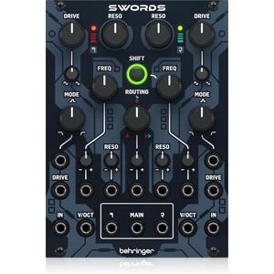 Behringer SWORDS Dual Analog Multi-Mode Filter for Eurorack Synthesizers, Low-Pass, High-Pass, Band-Pass & Notch Filters for Sound Shapin Behringer SWORDS Dual Analog Multi-Mode Filter for Eurorack Synthesizers, Low-Pass, High-Pass, Band-Pass & Notch Filters for Sound Shapin