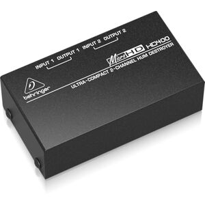 Behringer HD400 Ultra-Compact 2-Channel Hum Eliminator, Ground Loop Noise Suppressor for Hi-Fi, DJ, Home Studio and Audio Systems, Passive Design with RCA TRS Compatibility Behringer HD400 Ultra-Compact 2-Channel Hum Eliminator, Ground Loop Noise Suppressor for Hi-Fi, DJ, Home Studio and Audio Systems, Passive Design with RCA TRS Compatibility