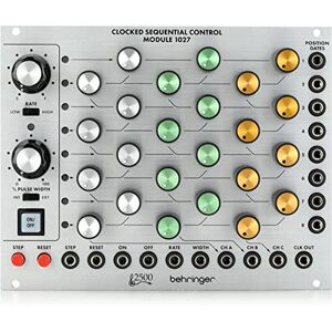 Behringer CLOCKED SEQUENTIAL CONTROL MODULE 1027 Legendary 2500 Series 8-Position Step Sequencer Module for Eurorack Behringer CLOCKED SEQUENTIAL CONTROL MODULE 1027 Legendary 2500 Series 8-Position Step Sequencer Module for Eurorack