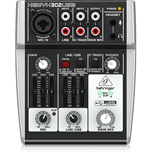 Behringer XENYX 302USB Premium 5-Input Mixer with XENYX Mic Preamp and USB/Audio Interface Behringer XENYX 302USB Premium 5-Input Mixer with XENYX Mic Preamp and USB/Audio Interface