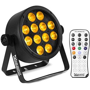 beamz LED PAR Can Stage Lighting Aluminium Pro Grade 12x 12W RGBWA-UV Colour Mixing