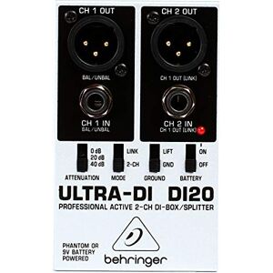 Behringer DI20 Ultra-DI 2 Channel DI Box/Splitter Behringer DI20 Ultra-DI 2 Channel DI Box/Splitter