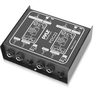 Pyle Passive DI Box, Audio Hum Eliminator, 6.35mm to XLR Converter, Guitar Audio Interface for Home Studio, Music Production, Sound Card, Audio DAC, Compatible with M-Audio Interface Pyle Passive DI Box, Audio Hum Eliminator, 6.35mm to XLR Converter, Guitar Audio Interface for Home Studio, Music Production, Sound Card, Audio DAC, Compatible with M-Audio Interface