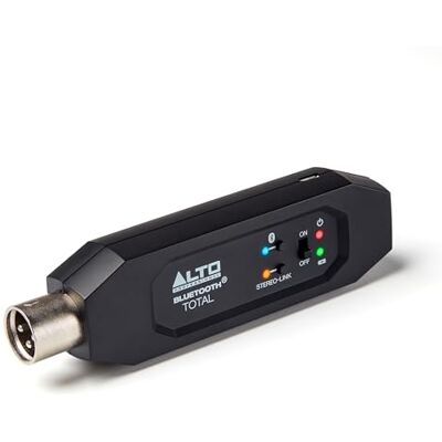 ALTO Bluetooth Total 2 XLR Equipped Rechargeable Bluetooth Receiver For Mixing Desk Audio Mixer Setups and Active PA Systems ALTO Bluetooth Total 2 XLR Equipped Rechargeable Bluetooth Receiver For Mixing Desk Audio Mixer Setups and Active PA Systems