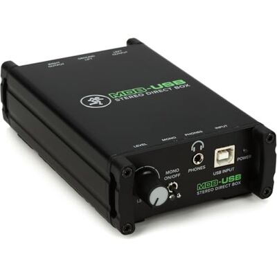 Mackie MDB-USB 2-Channel USB Direct Box (DI) With 24-bit/96kHz USB Audio Input, Headphone Output and Ground Lift Mackie MDB-USB 2-Channel USB Direct Box (DI) With 24-bit/96kHz USB Audio Input, Headphone Output and Ground Lift