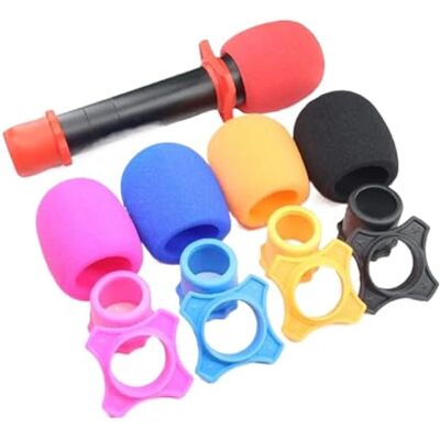 Qvorlth Microphone Protection Rings 40 Pcs Shakeproof Handheld Microphone Protection, Silicone Ring Anti Rolling Bottom Rod Sleeve Windscreen Covers(Color1) Qvorlth Microphone Protection Rings 40 Pcs Shakeproof Handheld Microphone Protection, Silicone Ring Anti Rolling Bottom Rod Sleeve Windscreen Covers(Color1)