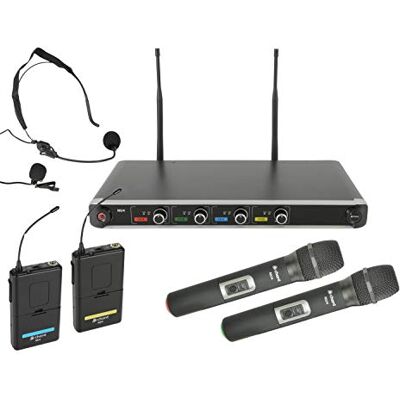 Chord Quad Wireless Microphone System 2 Handheld Microphones & 2 Beltpack Receivers Chord Quad Wireless Microphone System 2 Handheld Microphones & 2 Beltpack Receivers