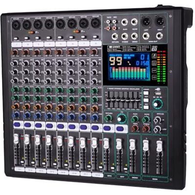 Doslnlya GF8 Pro Multi-Function 8-Channel Bluetooth DJ Sound Console 7 Stage Equalizer, 99 Sound Effects, Independent Mute for Stage, Karaoke Live Doslnlya GF8 Pro Multi-Function 8-Channel Bluetooth DJ Sound Console 7 Stage Equalizer, 99 Sound Effects, Independent Mute for Stage, Karaoke Live