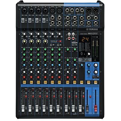 Yamaha MG12XU Mixing Console Compact mixer with 12 input channels, SPX digital effects, USB audio functions and D-PRE mic preamps Yamaha MG12XU Mixing Console Compact mixer with 12 input channels, SPX digital effects, USB audio functions and D-PRE mic preamps