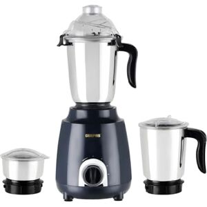GEEPAS 600W 3-in-1 Mixer Grinder Stainless Steel Jars, Blades 3 Speed Control, Perfect for Chutney, Dry & Wet Fine Grinding Mixing Overload Protection Shockproof Body 2 Yr Warranty, Dark Blue GEEPAS 600W 3-in-1 Mixer Grinder Stainless Steel Jars, Blades 3 Speed Control, Perfect for Chutney, Dry & Wet Fine Grinding Mixing Overload Protection Shockproof Body 2 Yr Warranty, Dark Blue