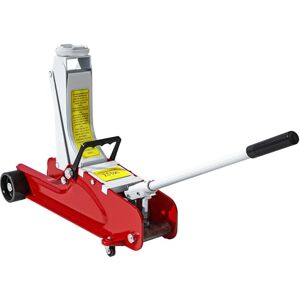 HOMCOM Hydraulic Low Profile Jack, Heavy Duty Steel Racing Car Jack Kit, Floor Jack with 2.5 Ton Capacity, 8-38cm Lifting Range, Red HOMCOM Hydraulic Low Profile Jack, Heavy Duty Steel Racing Car Jack Kit, Floor Jack with 2.5 Ton Capacity, 8-38cm Lifting Range, Red