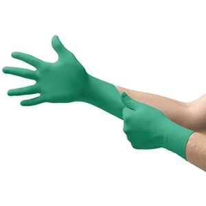 Ansell TouchNTuff 92-500 Disposable Gloves in Nitrile for Chemical and Food handling, Powdered, Green, Size 6.5-7 (100 Gloves) Ansell TouchNTuff 92-500 Disposable Gloves in Nitrile for Chemical and Food handling, Powdered, Green, Size 6.5-7 (100 Gloves)