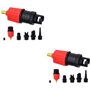 Gatuida 2 Pcs Portable Air Compressor Car Air Pump for Tires Portable Tire Air Pump for Car Tyre Inflator Car Adapter Tire Inflator Portable Bike Pump Valve Adapter Gas Nozzle Red Kayak