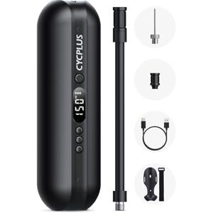 CYCPLUS Air Pump I50PSI Electric Compressor Portable Bicycle Pump Mini Tyre Pump with Digital LED Display LED Light Rechargeable Li-ion for All Bicycles Motorcycles and Cars CYCPLUS Air Pump I50PSI Electric Compressor Portable Bicycle Pump Mini Tyre Pump with Digital LED Display LED Light Rechargeable Li-ion for All Bicycles Motorcycles and Cars