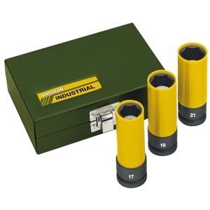 PROXXON Impact 23938 Wheel Nut Set 1/2 Inch 17/19 / 21 mm Pack of 3 PROXXON Impact 23938 Wheel Nut Set 1/2 Inch 17/19 / 21 mm Pack of 3