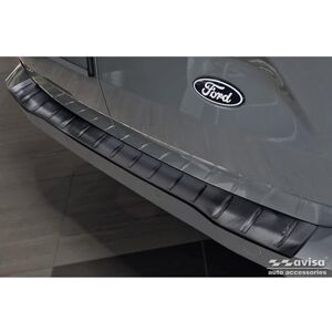 Avisa Black Stainless Steel Rear bumper protector compatible with Ford Transit Custom & Tourneo Custom (V710) 2023- / Volkswagen Transporter T7 2024- 'Ribs' Avisa Black Stainless Steel Rear bumper protector compatible with Ford Transit Custom & Tourneo Custom (V710) 2023- / Volkswagen Transporter T7 2024- 'Ribs'
