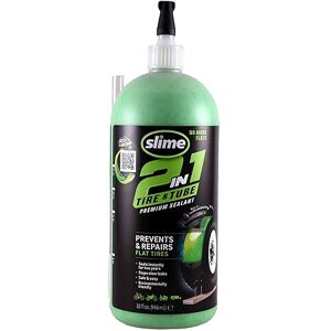 Slime 10194-51 2-in-1 Tyre & Tube Sealant Puncture Repair Sealant, Premium, Prevent and Repair, suitable for all off-highway Tyres and Tubes, Non-Toxic, Eco-Friendly, 946ml Slime 10194-51 2-in-1 Tyre & Tube Sealant Puncture Repair Sealant, Premium, Prevent and Repair, suitable for all off-highway Tyres and Tubes, Non-Toxic, Eco-Friendly, 946ml