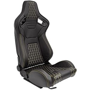 Genuine Synthetic Leather Racing Sports Seat - Black & Yellow - Sportstol Genuine Synthetic Leather Racing Sports Seat - Black & Yellow - Sportstol