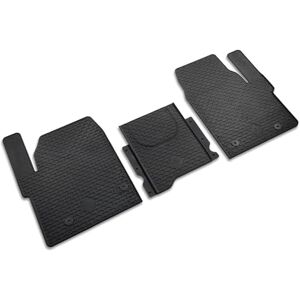 Volkswagen Rubber Car Mats Black 3 Piece Set For First Row Compatible with VW T7 Transporter and Caravelle from 2025 Volkswagen Rubber Car Mats Black 3 Piece Set For First Row Compatible with VW T7 Transporter and Caravelle from 2025