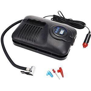 Thrink Digital 12v Portable Air Compressor Tyre Inflator Pump - Comes with 3pc Adaptor Kit for Inflatables, Bikes and Cars - LED indicator with Automatic Cut Off - Powerful & Portable