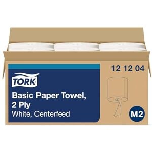Tork Advanced 121204 Soft Centerfeed Hand Towel, 2-Ply, 7.6" Width x 11.8" Length, White (Case of 6 Rolls, 600 per Roll, 3,600 Towels) For use with 559020A or 559028A Tork Advanced 121204 Soft Centerfeed Hand Towel, 2-Ply, 7.6" Width x 11.8" Length, White (Case of 6 Rolls, 600 per Roll, 3,600 Towels) For use with 559020A or 559028A