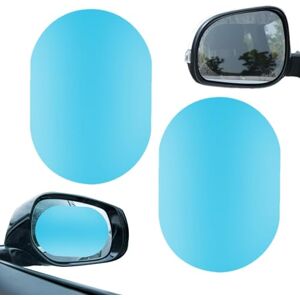 Gohemsun Car Rear View Mirror Waterproof Film,Car Mirror Film - Anti-Glare Mirror Film 2 Pieces,Rainproof Protective Sticker for Mirror