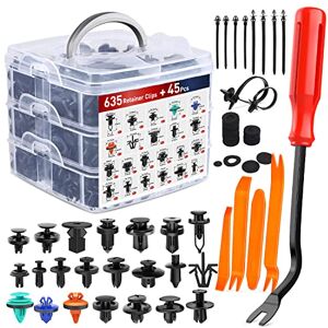 Nilight 680Pcs Car Push Retainer Clips & Auto Fasteners Assortment -22 Most Popular Sizes Nylon Bumper Fender Rivets with 10 Cable Ties and Fasteners Remover for Toyota GM Ford Honda Chevy Nilight 680Pcs Car Push Retainer Clips & Auto Fasteners Assortment -22 Most Popular Sizes Nylon Bumper Fender Rivets with 10 Cable Ties and Fasteners Remover for Toyota GM Ford Honda Chevy
