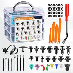 GOOACC Nilight 725Pcs Car Push Retainer Clips & Auto Fasteners Assortment, 23 Most Popular Sizes Nylon Bumper Fender Rivets with 10 Cable Ties and Fasteners Remover for Toyota GM Ford Honda Chevy GOOACC Nilight 725Pcs Car Push Retainer Clips & Auto Fasteners Assortment, 23 Most Popular Sizes Nylon Bumper Fender Rivets with 10 Cable Ties and Fasteners Remover for Toyota GM Ford Honda Chevy