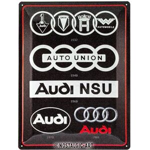 Audi Logo Vintage Metal Poster - 30x40cm - Poster Audi Logo Vintage Metal Poster - 30x40cm - Poster