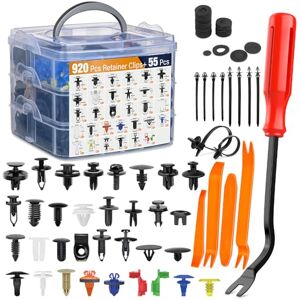 GOOACC 975Pcs Car Push Retainer Clips & Auto Fasteners Assortment 33 Most Popular Sizes Bumper Fender Rivets with Cable Ties Remover for Ford GM Toyota Honda Chrysler BMW Benz Audi Nissan Mazda Subaru GOOACC 975Pcs Car Push Retainer Clips & Auto Fasteners Assortment 33 Most Popular Sizes Bumper Fender Rivets with Cable Ties Remover for Ford GM Toyota Honda Chrysler BMW Benz Audi Nissan Mazda Subaru