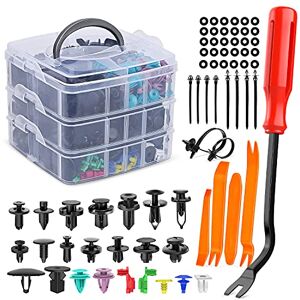 Nilight 725Pcs Car Push Retainer Clips & Auto Fasteners Assortment -23 Most Popular Sizes Nylon Bumper Fender Rivets with 10 Cable Ties and Fasteners Remover for Toyota GM Ford Honda Chevy Nilight 725Pcs Car Push Retainer Clips & Auto Fasteners Assortment -23 Most Popular Sizes Nylon Bumper Fender Rivets with 10 Cable Ties and Fasteners Remover for Toyota GM Ford Honda Chevy