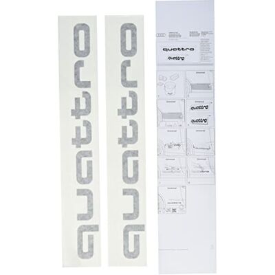 Audi Model Quattro Black Decal - Car Sticker Audi Model Quattro Black Decal - Car Sticker