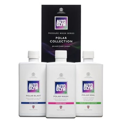 AutoGlym Polar Collection Car Cleaning Kit Includes Polar Blast Pre-Wash Snow Foam, Polar Wash Car Shampoo, and Polar Seal Pressure Wash Coating AutoGlym Polar Collection Car Cleaning Kit Includes Polar Blast Pre-Wash Snow Foam, Polar Wash Car Shampoo, and Polar Seal Pressure Wash Coating