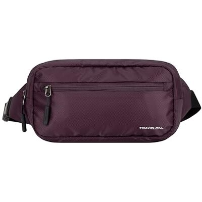 Travelon : World Travel Essentials Convertible Sling/Waist Pack, BlackBerry, One Size, World Travel Essentials Convertible Sling/Waist Pack Travelon : World Travel Essentials Convertible Sling/Waist Pack, BlackBerry, One Size, World Travel Essentials Convertible Sling/Waist Pack