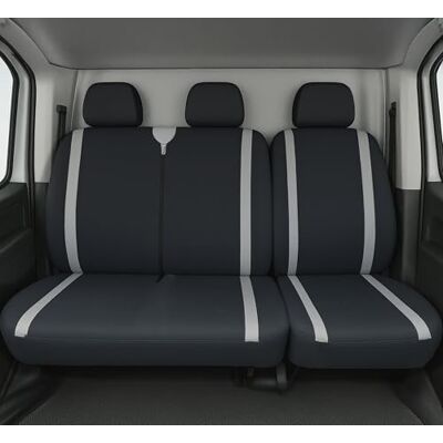 Lupexshop Universal Car Seat Cover 3 Seats Black with Stripes - Car Seat Cover Lupexshop Universal Car Seat Cover 3 Seats Black with Stripes - Car Seat Cover