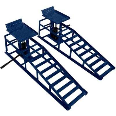 T-Mech Hydraulic Car Ramps Pair 1.5 Ton Loading Ramp Heavy Duty 3 Ton 3000kg Garage Workshop Van Vehicle Bottle Jack Lift 34 x 26cm Platform Height adjustable 305-390mm Max Tyre Width 245mm Steel Safety Bolt T-Mech Hydraulic Car Ramps Pair 1.5 Ton Loading Ramp Heavy Duty 3 Ton 3000kg Garage Workshop Van Vehicle Bottle Jack Lift 34 x 26cm Platform Height adjustable 305-390mm Max Tyre Width 245mm Steel Safety Bolt